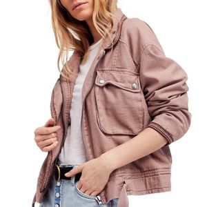Free People Flight Line Bomber Jacket